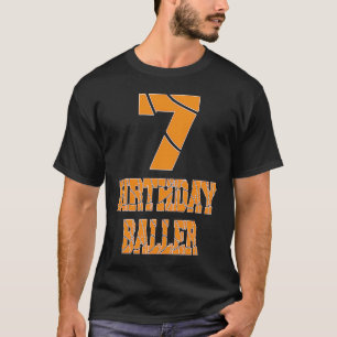 7. Geburtstag Baller Junge 7 Jahre alter Basketbal T-Shirt