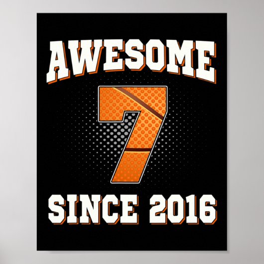7. Geburtstag Basketball 7 Jahre Phantastisch seit Poster (Vorne)