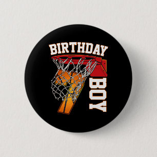 7. Geburtstag Basketball Basketball 7 Jahr Alter T Button
