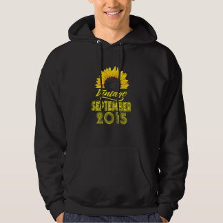 7. Geburtstag Bekleidung Sonnenblume Vintag 2. Sep Hoodie
