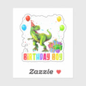 7. Geburtstag Boy Dinosaur T Rex Aufkleber (Blatt)