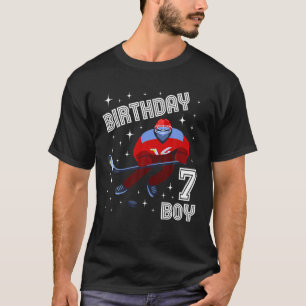 7. Geburtstag Boy Ice Hockey 7 Jahr Alter Feiernta T-Shirt