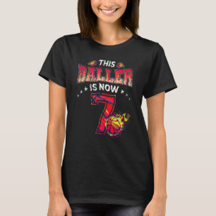 7. Geburtstag Boys Basketball Spieler 7 Jahre alt T-Shirt