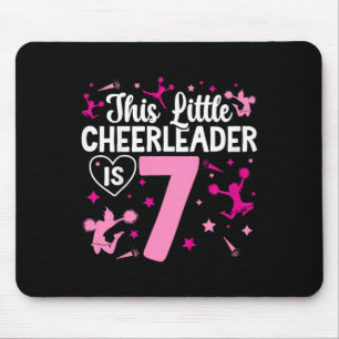 7. Geburtstag Cheerleading Mädchen Sieben Jahre al Mousepad