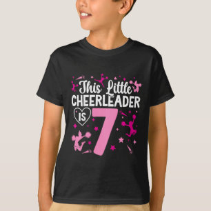 7. Geburtstag Cheerleading Mädchen Sieben Jahre al T-Shirt
