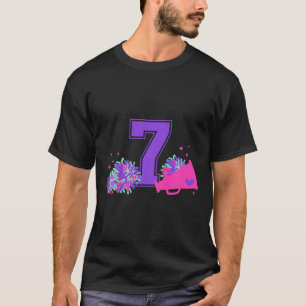 7. Geburtstag Cheerleading Mädchen Sieben Jahre al T-Shirt