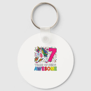7. Geburtstag Dabbing Einhorn Party Geschenk 7 Jah Schlüsselanhänger
