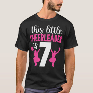 7. Geburtstag Dieser kleine Cheerleader ist 7 Mädc T-Shirt