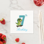 7. Geburtstag Dinosaurier-Papier-Tischdecken Serviette (Beispiel)