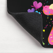 7. Geburtstag Donut glückliches 7-jähriges Mädchen Mousepad (Ecke)