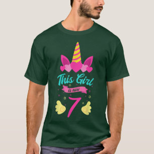 7. Geburtstag Einhorn Tags Party 7 Feier Seele T-Shirt