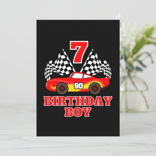 7. Geburtstag Einladung (Stehend Vorderseite)