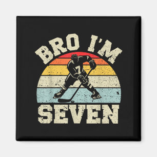 7. Geburtstag Eishockey Junge 7 Jahre alt Hockey Magnet