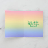 7. Geburtstag: Farbiger Regenbogen # 7, Individuel Karte (Innenseite)