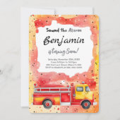 7. Geburtstag Feuerzug Einladung (Vorderseite)