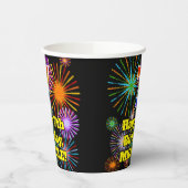 7. Geburtstag: Fun Fireworks Pattern + Regenbogen Pappbecher (Links)