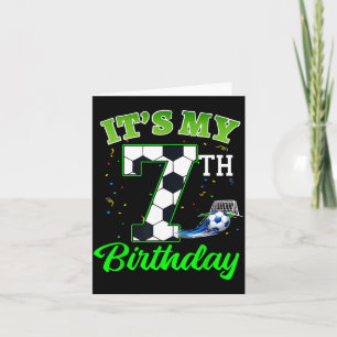 7. Geburtstag Fußball Junge Mädchen Kinder Fußball Karte