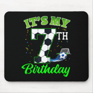 7. Geburtstag Fußball Junge Mädchen Kinder Fußball Mousepad