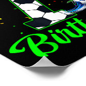 7. Geburtstag Fußball Junge Mädchen Kinder Fußball Poster (Ecke)