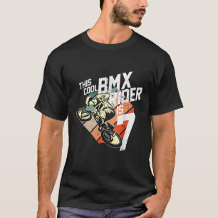 7. Geburtstag Geschenkboys Kinder Vintag BMX Rider T-Shirt