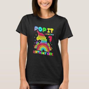 7. Geburtstag Girl Pop It Fidget Toy 7 Jahre alt B T-Shirt