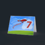 7. Geburtstag, Grandson, Rotes Flugzeug Karte<br><div class="desc">Zoomen Sie zum Geburtstag für Ihren Enkel an seinem 7. Geburtstag ein! Er wird diese besondere Karte,  die Enkel auf der Vorderseite sagt,  Liebe geben.</div>