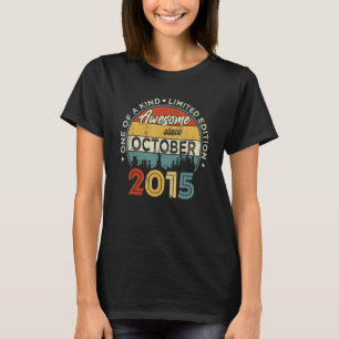 7. Geburtstag Großartig seit Oktober 2015 7 Jahre T-Shirt