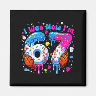 7. Geburtstag ich bin 6 jetzt bin ich 7 Baseball E Magnet
