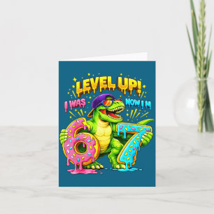 7. Geburtstag ich bin jetzt sieben Dinosaurier lus Karte