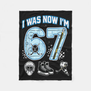 7. Geburtstag Ich war 6 Ich bin 7 Sechs Sieben 67  Fleecedecke