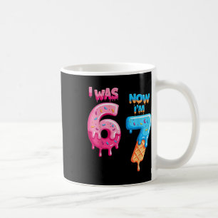 7. Geburtstag Ich war 6 jetzt bin ich 7 67 Lustig Kaffeetasse