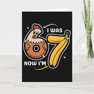 7. Geburtstag Ich war 6 jetzt bin ich 7 Huhn Nana Karte