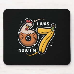 7. Geburtstag Ich war 6, jetzt bin ich 7 Huhn Nana Mousepad