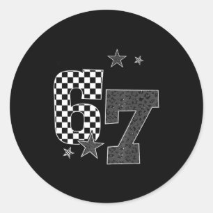 7. Geburtstag Ich war 6 jetzt bin ich 7 Lustig 67 Runder Aufkleber