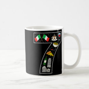 7. Geburtstag Italienische Kultur 7 Jahre alte Ita Kaffeetasse