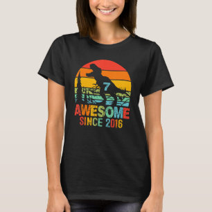 7. Geburtstag Junge 7 Jahre alt Dinosaurier Phanta T-Shirt