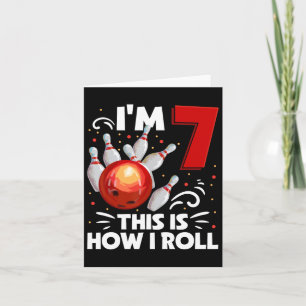 7. Geburtstag Junge Bowling So Roll ich 7 Jahre Karte