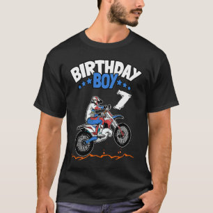 7. Geburtstag Junge Dirt Bike Kinder 7 Jahre Junge T-Shirt