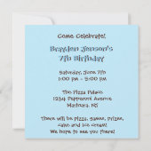 7. Geburtstag: Junge:Einladung Einladung (Rückseite)