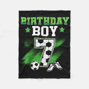 7. Geburtstag Junge Fußball 7 Jahre alter Sport 7 Fleecedecke