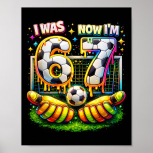 7. Geburtstag Junge Ich war 6 jetzt bin ich 7 Jahr Poster