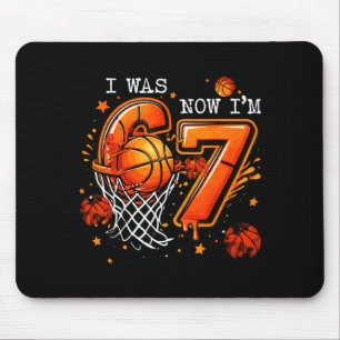7. Geburtstag Junge Kinder Basketball ich bin 6 je Mousepad