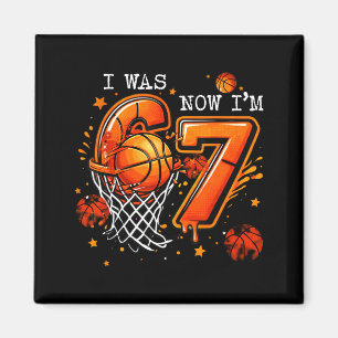 7. Geburtstag Junge Kinder Basketball ich bin jetz Magnet