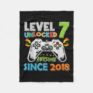 7. Geburtstag Junge Level 7 freigeschaltet Großart Fleecedecke