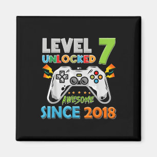7. Geburtstag Junge Level 7 freigeschaltet Großart Magnet