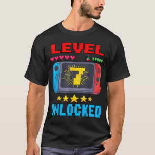 7. Geburtstag Junge Level 7 Freigeschaltet Videosp T-Shirt