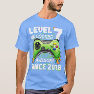 7. Geburtstag Junge Level 7 Gamer 7 Jahre Videospi T-Shirt