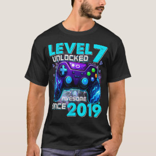 7. Geburtstag Junge Level 7 Gamer 7 Jahre Videospi T-Shirt