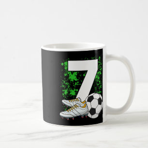 7. Geburtstag Jungen 7 Jahre Fußball Fußll Spieler Kaffeetasse