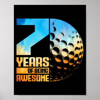 7. Geburtstag Jungen Golfspieler Golf 7 Jahre alt Poster
